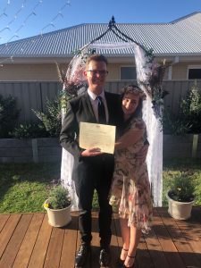 backyard 'classic' wedding