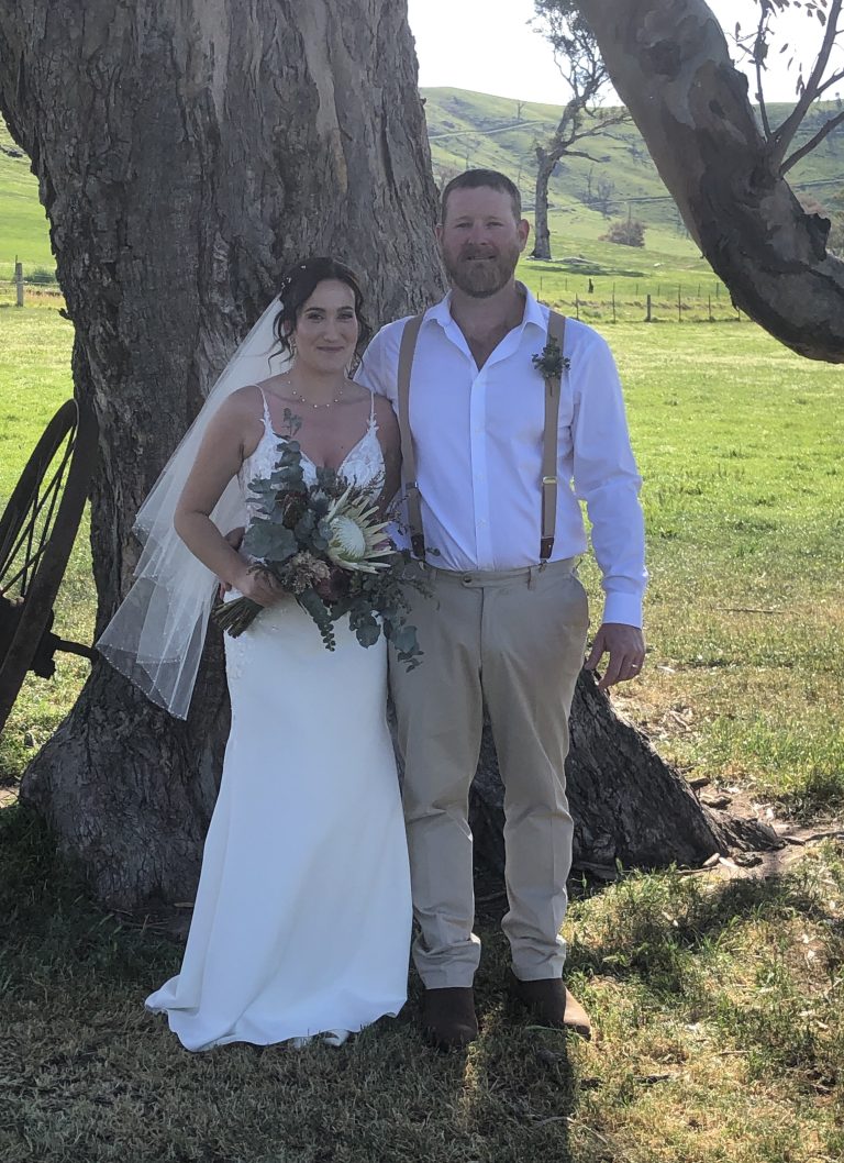 Family farm wedding in the high country